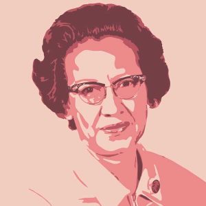 Illustration of Katherine Johnson