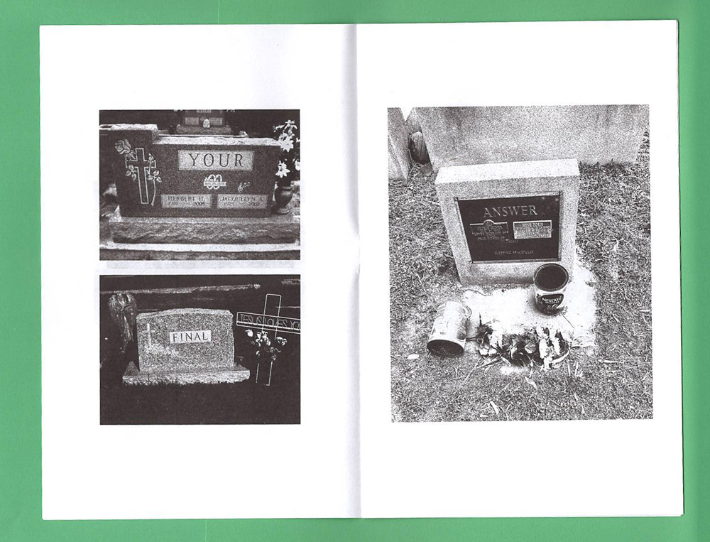3 Images of gravestones, reading "Your", "Final", "Answer", respectively